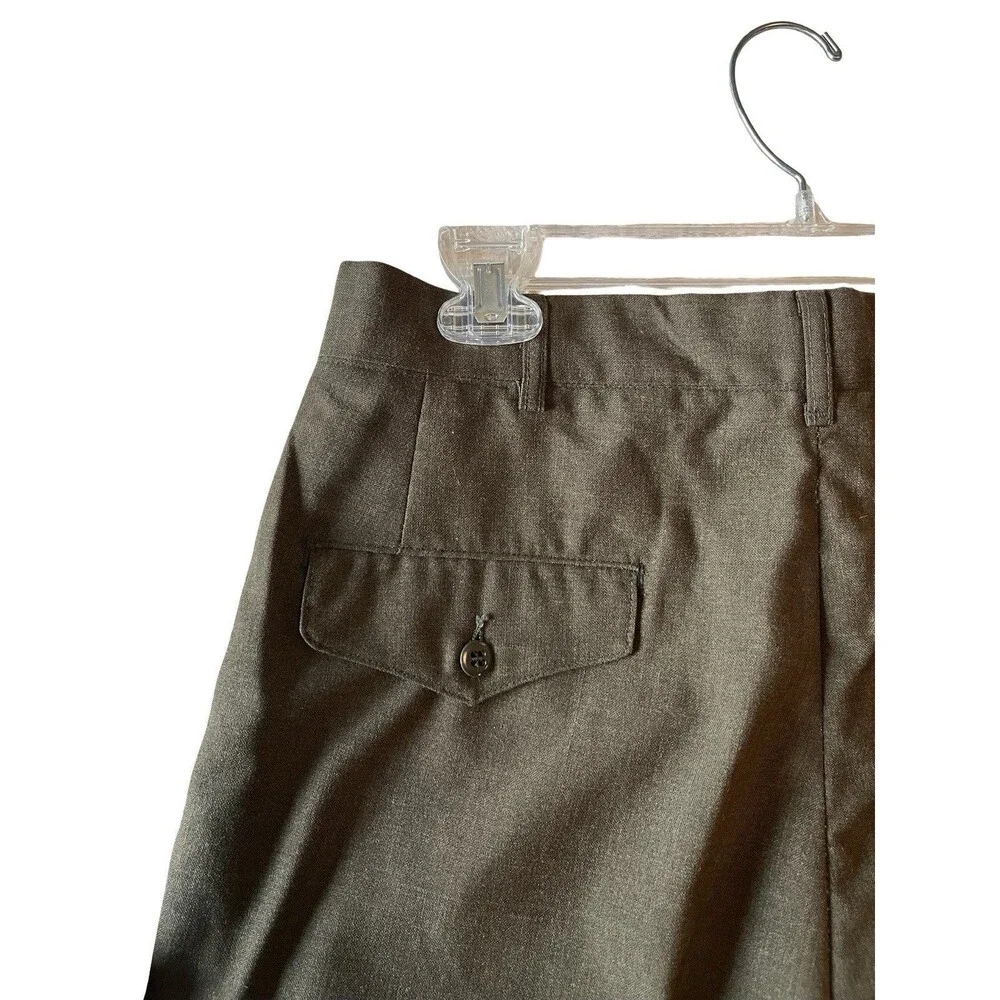 Vintage US Army Tropical Green 2241 Dress Uniform Trousers 32L Wool Blend USA